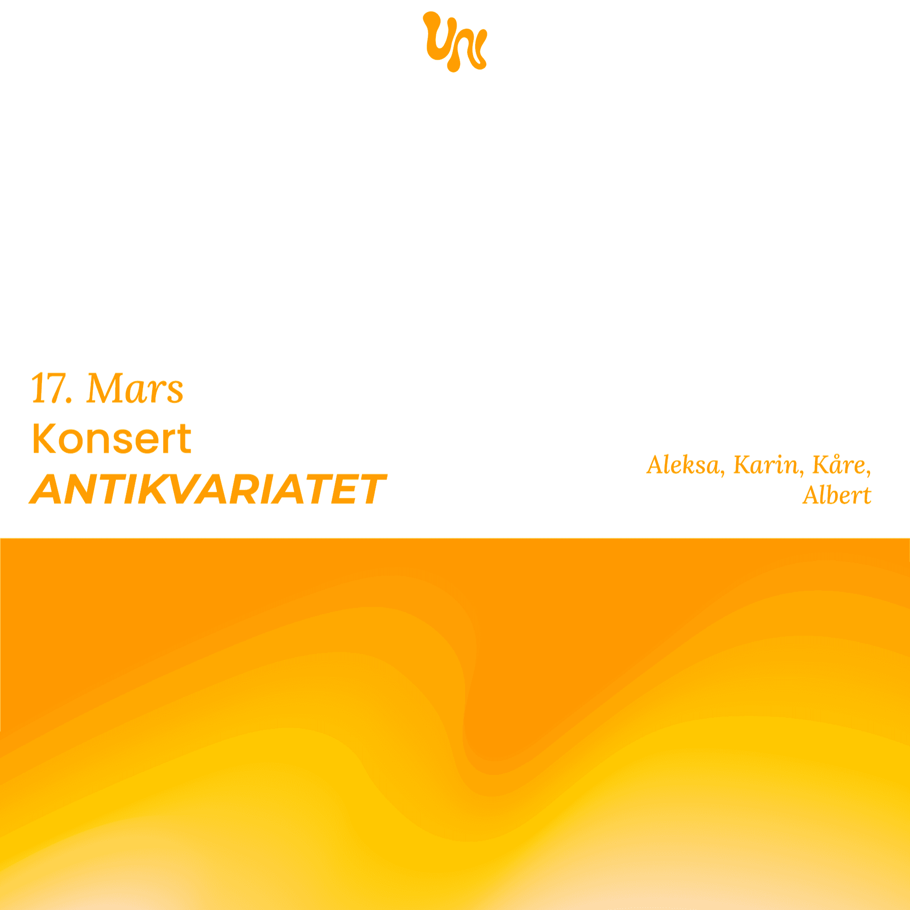 Unge Nyanser konsertplakat-eksempel